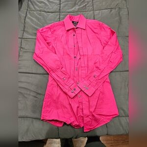 4/$15 Men's Apt. 9 bright pink button down shirt